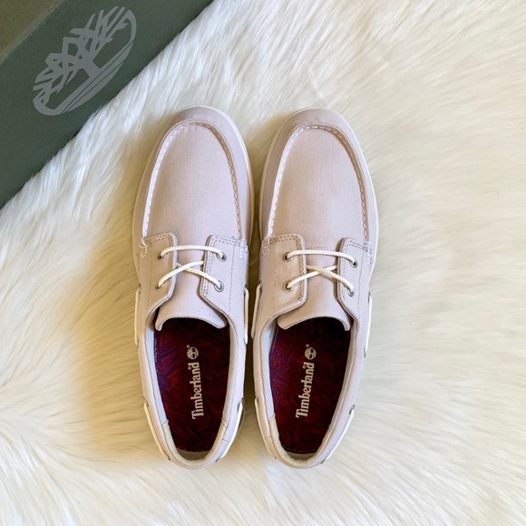 Timberland Union Wharf Light Grey Canvas Boat Shoe - Picture 2 of 8